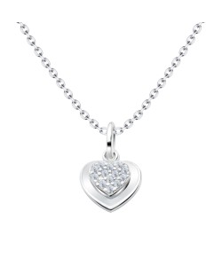 Shining Heart Silver Necklace SPE-5773
